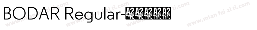 BODAR Regular字体转换